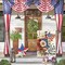 Patriotic 4th of July Floral Garden Flag – 12×18 Inch Double-Sided Outdoor Yard Decoration for Memorial Day and Independence Day, “God Bless America”